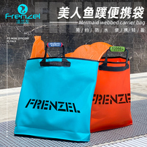 FRENZEL flange left beauty fish footed webbed cashier bag waterproof oversized portable swim bag beach bag