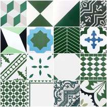 Nordic tiles Green retro tiles Kitchen bathroom balcony wall tiles Non-slip wear-resistant floor tiles Entrance tiles