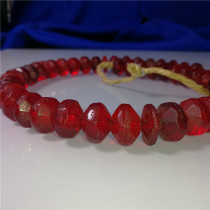 PF20 Red Old Glazed Trade Pearl Dish Bead Chain Sub Diy Loose Bead Accessories accessories Everest to play old beads