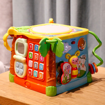 Gu Yu hexahedron game table baby puzzle shape matching cognitive children early Education Intelligence assembly building block toy