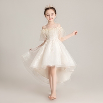Korean girl princess dress puffy gauze childrens host catwalk evening dress flower girl piano costume