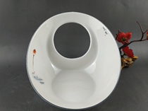 Jing Japanese and Korean ceramic tableware hotel living room plate fruit salad plate craft sushi plate cake pan Moon type