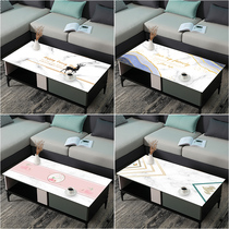 Coffee table tablecloth waterproof leave-in wash and anti-scalding Nordic light luxury PVC high-end living room TV cabinet cover household table mat thick