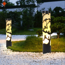 Chinese Style Outdoor Villa Solar Straw Terrace Lamp Waterproof Courtyard Lamp Hotel Pillar Headlights Sales of the road View lamp