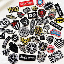 Childrens new clothes patch cartoon cloth stickers simple style black embroidery set hand-free repair DIY