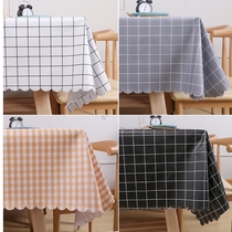 Balcony sunscreen tablecloth Outdoor waterproof leave-in outdoor rainproof pcc Nordic literature and art lattice dormitory Forest department can be rubbed