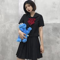  Aunt Smokes Japanese dark hell girl bad sailor college style basic JK uniform pleated skirt suit