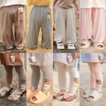 Young Yo-yo Girl Cartoon Printed Anti-mosquito Pants Summer New Breathable Light And Light Casual Pants Baby Cute Spanking Pants