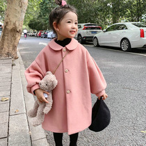 The autumn and winter girls are in great clothes with a small and fragrant wind and a cotton thickened jacket female baby pink blouses New Years clothes