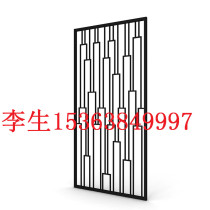 Modern European-style wire drawing mirror rose gold tree type stainless steel living room partition screen
