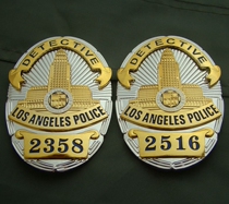 American metal badge Los Angeles badge combination structure pure copper