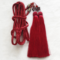 Wood plum blossom lengthened tassel palace five strands of hard rope Hanfu round neck robe waist rope Chinese style belt ancient style accessories