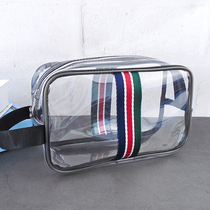 Fashion transparent cosmetic bag womens large capacity wash bag mens storage bath bag portable pvc bath bag