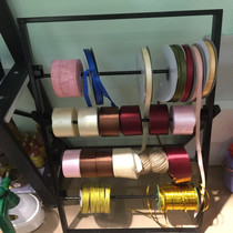 New ribbon storage rack flower wrapping paper ribbon flower shop shelf towel rack fabric display rack