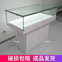 Wooden product display cabinet Jewelry glass counter Jade display cabinet Museum cultural relics display exhibition counter