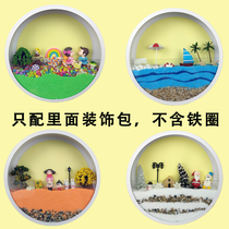 Micro landscape DIY decorative bag wall decoration simulation succulent plant flower pot ornaments landscape interior material package