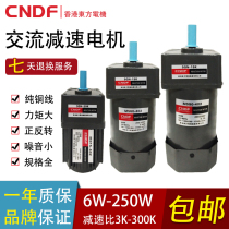 Hongkong Dongfang CNDF 6-250W single three-phase micro AC 220V gear reduction and constant speed motor motor