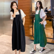 Radiation-proof maternity clothes for work Computer belly fashion summer strap casual two-piece radiation dress