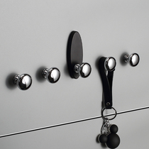 Wardrobe Inner hook Black modern minimalist creativity hooks into the door rear hanging clothes hook single hood hook wall-mounted light lavish