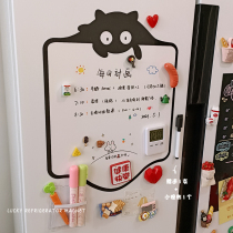 Simple cartoon kitten erasable message notes whiteboard refrigerator sticker magnetic graffiti painting erasable memo