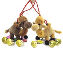 Dunhuang new flannel copper handmade DIY wind chimes Camel plush car pendant childrens travel commemorative gifts