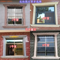 Roman column window cover mold Villa prefabricated cement decoration square frame window cast-in-place European style window line model