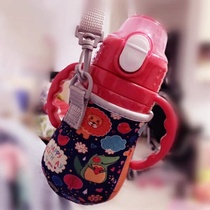 Childrens thermos cup Straw cup Drop-proof kindergarten baby water cup handle kettle original cup