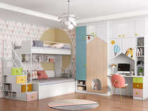 shi ni man bed double bunk bed multi-function bunk bed Children bunk bed wardrobe playful combination 1675
