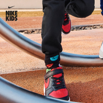 Nike Nike official COURT BOROUGH LOW 2 children Sports childrens shoes autumn winter Velcro BQ5451