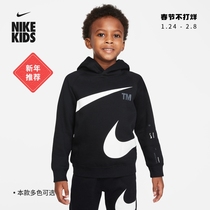 Nike Nike Official Toddler's Turtleneck Hoodie New Winter Cashmere Sweater Warm Knitted Leisure DQ8299