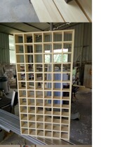 Storage rack solid wood lattice rack Wall teapot tea cup building display rack Bogu shelf storage cabinet accessories hanging wall