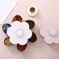 Rotating six gaggi flowers Dried Fruit Pan Creative Snack Candy Containing Box Year Stock Nut Tray