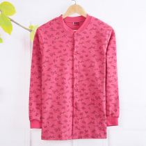 Middle Aged Seniors Open Shirts Autumn Pants Lady Pure Cotton Mama Cotton Sweatshirt Grandma Warm Underwear