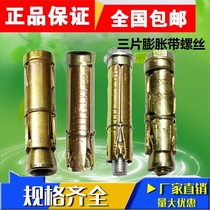 Three-piece four-piece gecko expansion screw Three-leaf gecko hollow brick wall expansion bolt inner M6M8M10M12M16