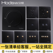 Led light 2000W SCR dimmer switch bedside light stepless knob super large power black dimmer