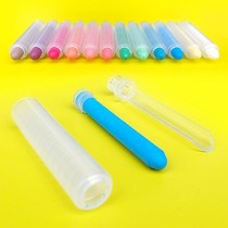 Teacher chalk pen holder transparent rotating sleeve clip free of dirty hands water-soluble dust-free special cover lipstick type