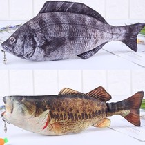 Net red stationery box shake sound simulation creative fish pen bag crucian fish salted fish stationery bag students male and female children pencil box