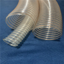 pu polyurethane wear-resistant duct duct ventilation and vacuum hose transparent temperature-resistant copper-plated steel wire telescopic plastic tube