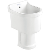 Dongpeng sanitary ware bathroom floor towing basin ceramic mop basin with water drain easy to clean and durable mop pool W0405