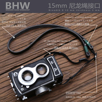BHW 15mm wide camera braces micro single shoulder strap single counter hanging with hanging rope real cow leather Canon Nikon retro neck rope