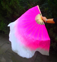 Show color dance fan Jiaozhou Yangko fan long fan custom dance fan square dance fan performance fan gradient color