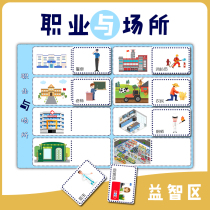 Kindergarten homemade teaching materials Career and life Scene pairing Puzzle Teaching Toy Language Living Area Scene Pairing