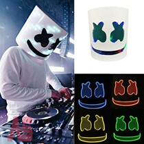 Cross-border exploits 100 large electric syllables cotton candy DJ headgear led luminous eva headgear mask manufacturer direct