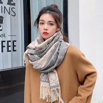 Tide brand scarf female autumn and winter thickened Korean version of Joker student soft girl cute ins girl bib warm shawl