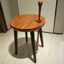 Fairy Tale Forest Ujin Wood Solid Wood Shoe Stool Home Wear Shoe Stool Round Stool (Each Person Limited to Purchase 1 to Pay)