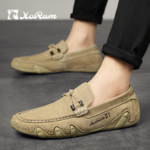 Western Ram mens shoes 2021 new autumn breathable Mens shoes leather casual shoes mens trendy shoes driving