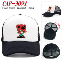 Creative wild brawl peripheral printed baseball cap men and women Japanese literary wild cartoon sun visor