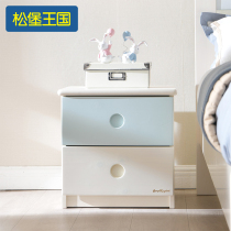 Songbu Kingdom Solid Wood Children 45 cm Bed Head Cabinet Environmentally-friendly Lockers Storage Lockers Drawer-Type Containing Bucket Cabinet