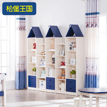 Songbu Kingdom Solid Wood Pine Wood Tips Top Cabinet Bookcase Bookcase Shelves Display Containing Shelve Combo Childrens Furniture