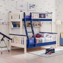 Songbao Kingdom Nordic simple pine solid wood storage childrens wardrobe bookshelf function single-layer bed household environmental protection